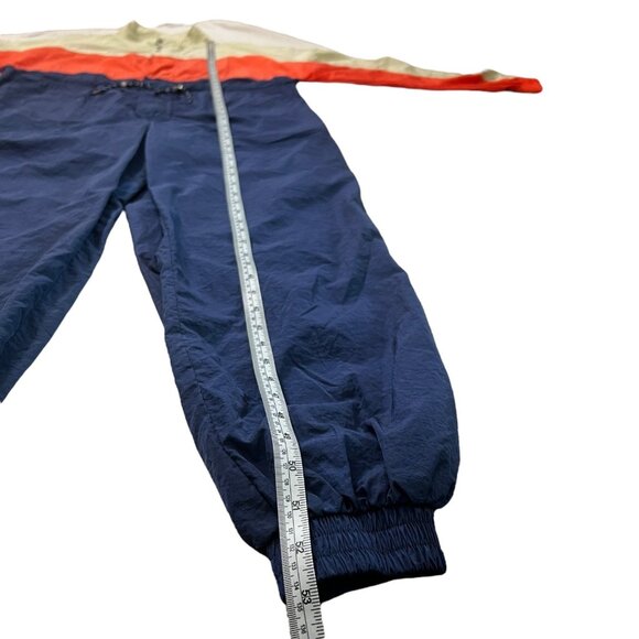 Urban Outfitters Copenhagen Nylon Jumpsuit Small Orange Navy Retro Gorpcore - Picture 16 of 16